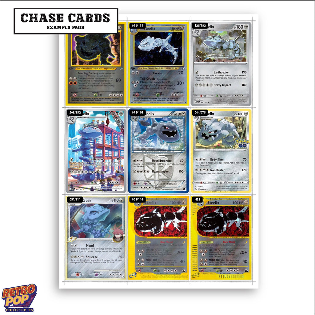 Printed Steelix Pokemon placeholders in binder - real photo 2
