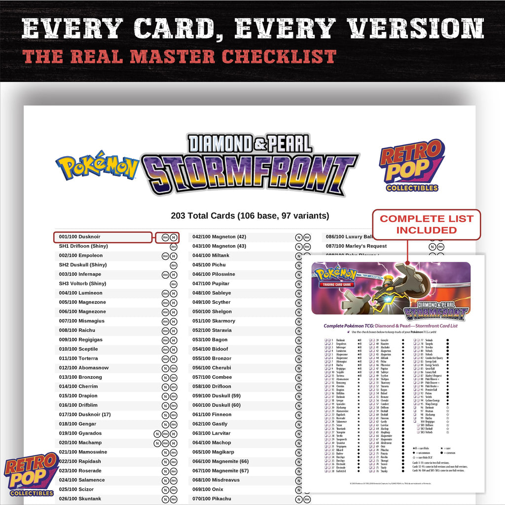 Stormfront Pokemon card checklist PDF preview