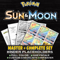Sun & Moon Base Set Pokemon binder placeholders printable PDF - includes Umbreon GX (Secret)