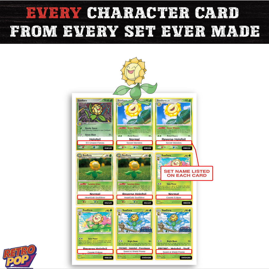 Sunflora card collection preview - every set Sunflora appears in
