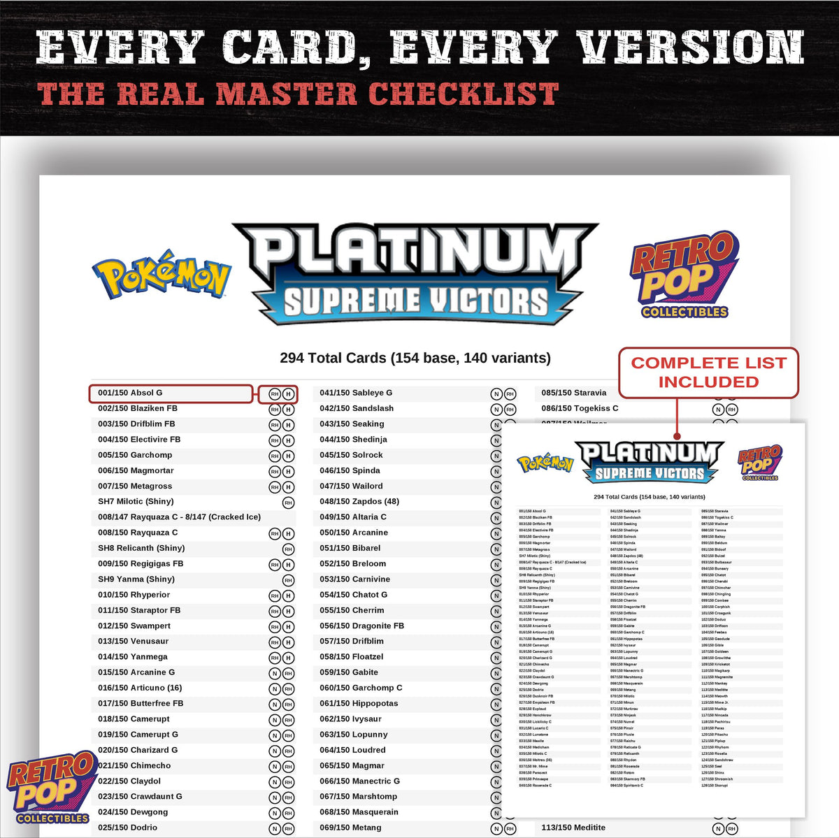 Supreme Victors Pokemon card checklist PDF preview