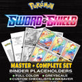 Sword & Shield Base Set Pokemon binder placeholders printable PDF - includes Snorlax VMAX (Secret)