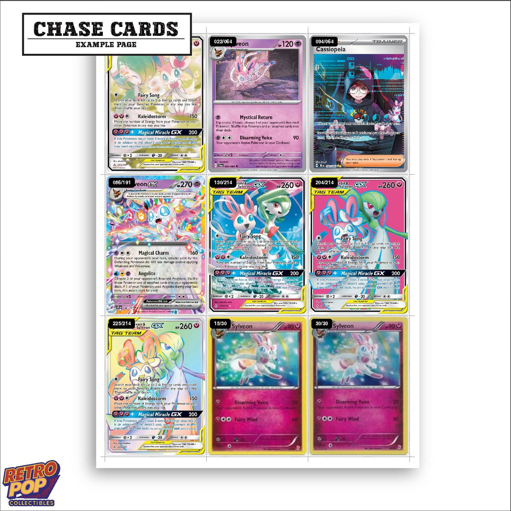 Printed Sylveon Pokemon placeholders in binder - real photo 2