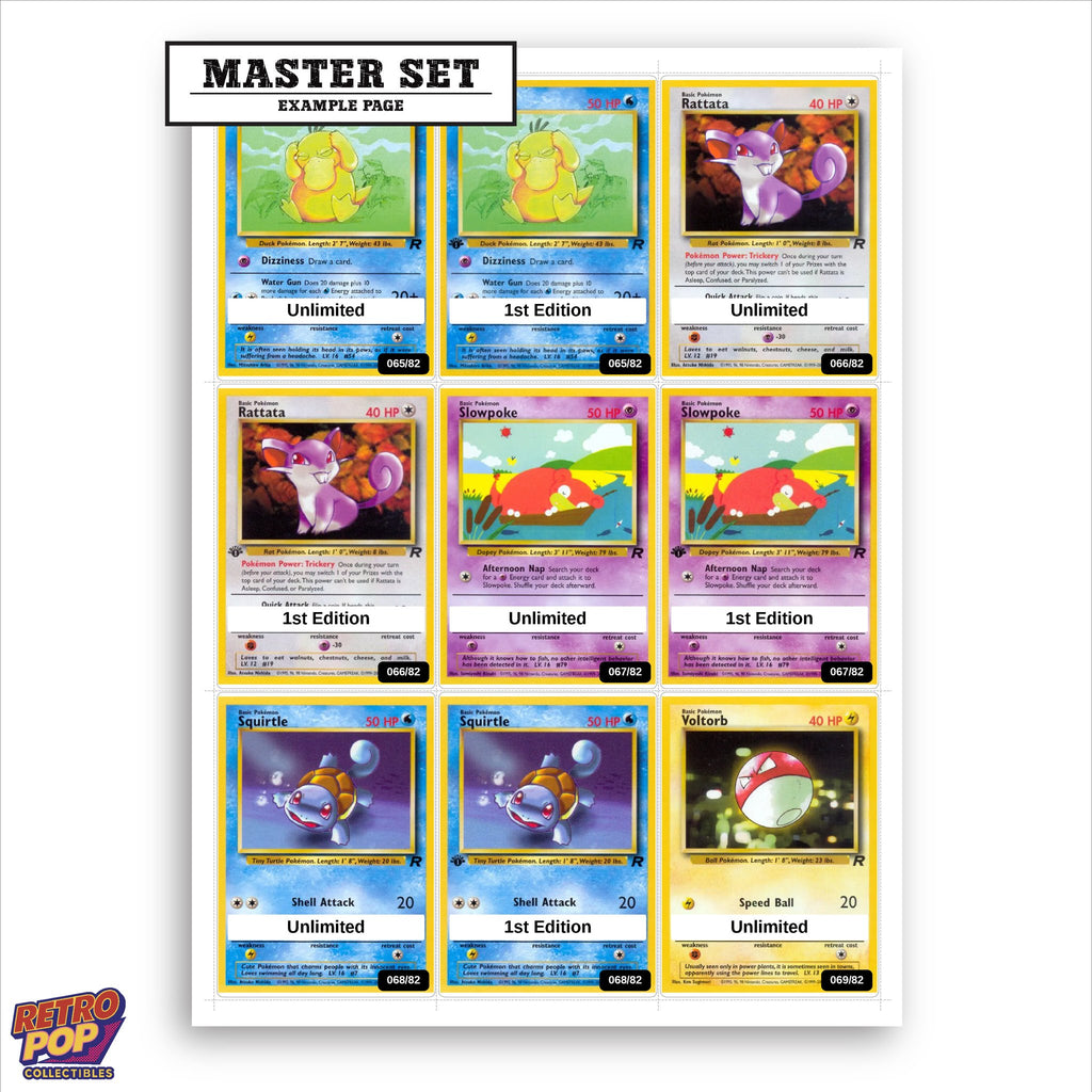 Printed Team Rocket placeholders in binder - real photo 1