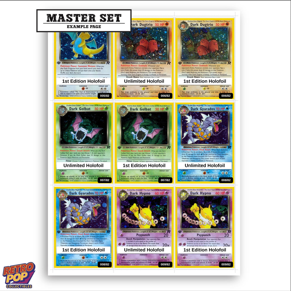 Printed Team Rocket placeholders in binder - real photo 3