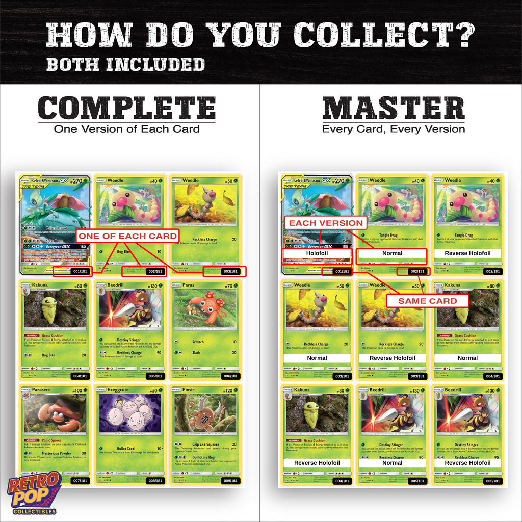 Complete Set vs Master Set versions of Team Up binder placeholders