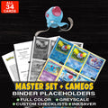 Every Tentacool Pokemon card ever made - master set binder placeholders with Misty's Tentacool (32)