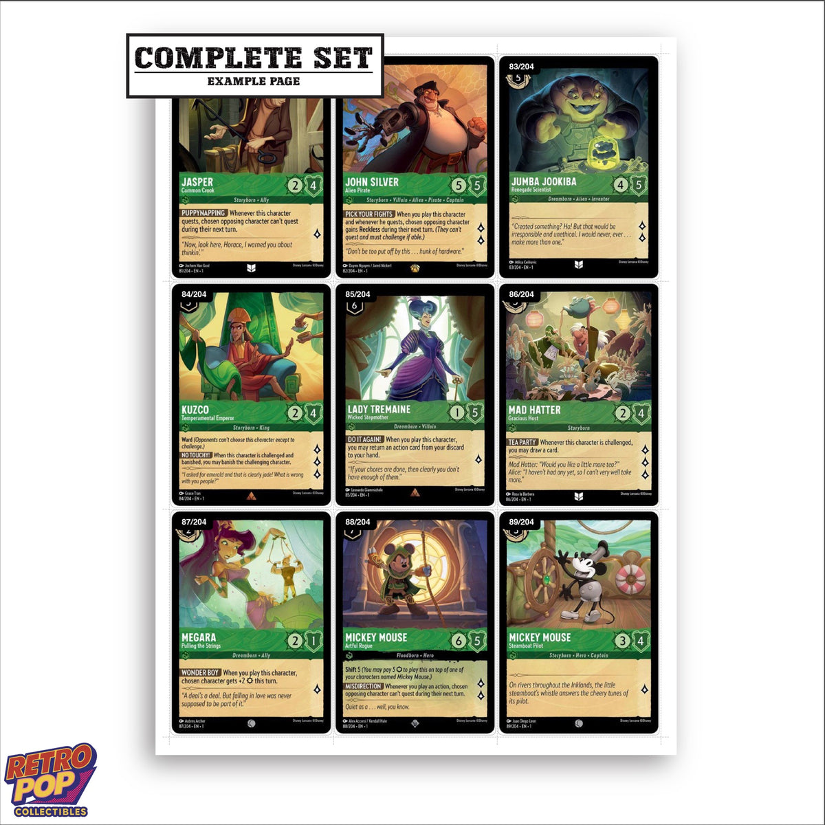 Printed The First Chapter Lorcana placeholders in binder - real photo 2