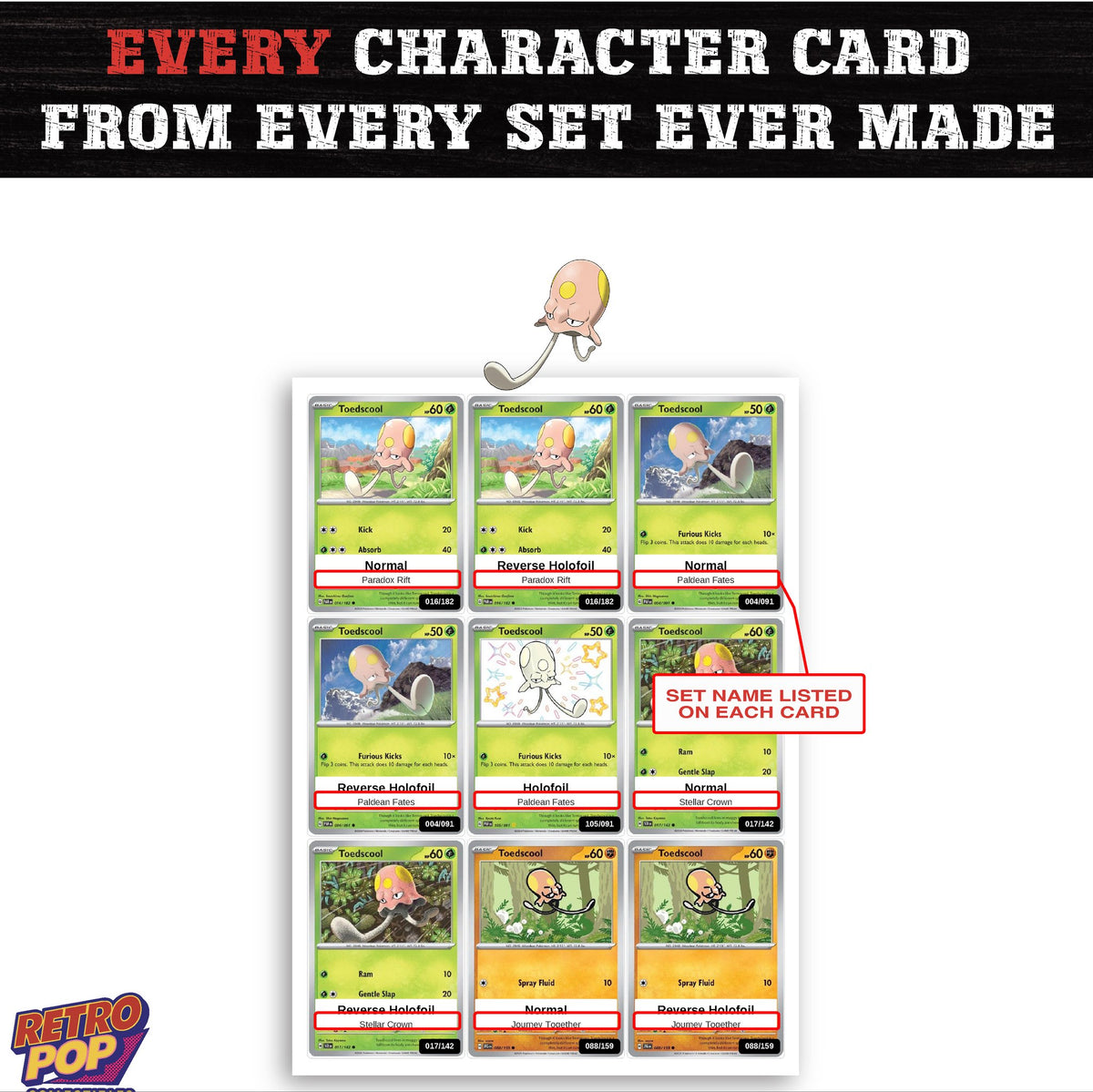 Toedscool card collection preview - every set Toedscool appears in