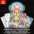 Tony Tony Chopper One Piece card binder placeholders printable PDF - includes Tony Tony Chopper