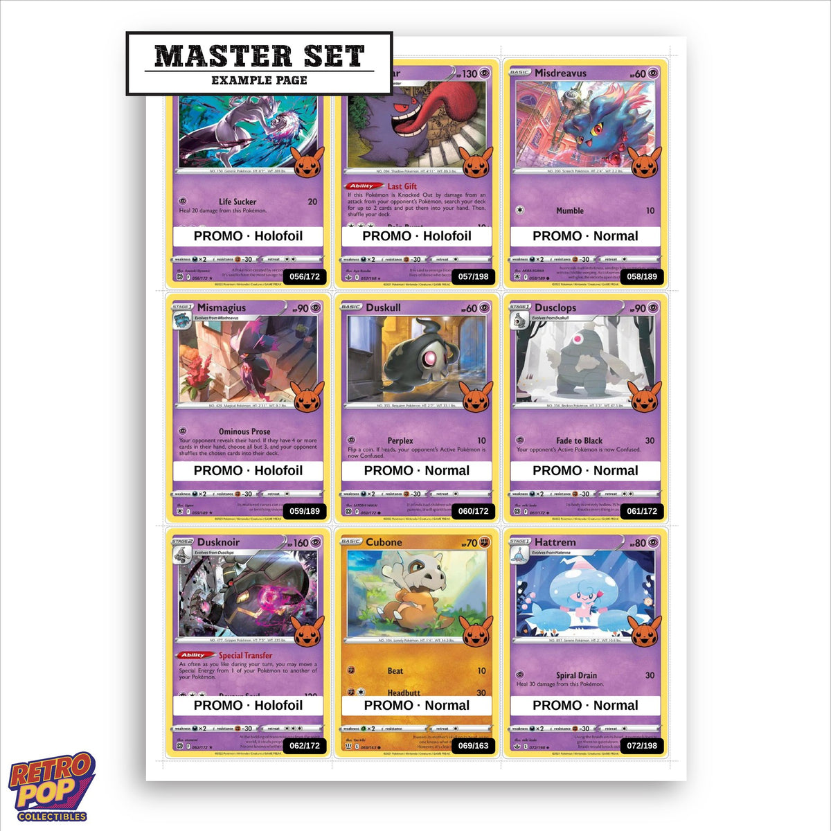 Printed Trick or Trade BOOster Bundle placeholders in binder - real photo 1