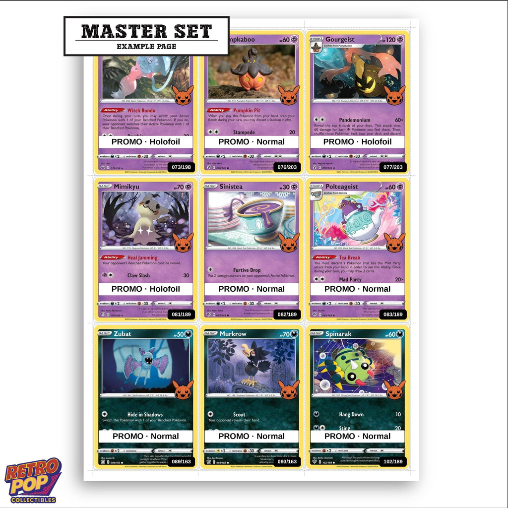 Printed Trick or Trade BOOster Bundle placeholders in binder - real photo 3
