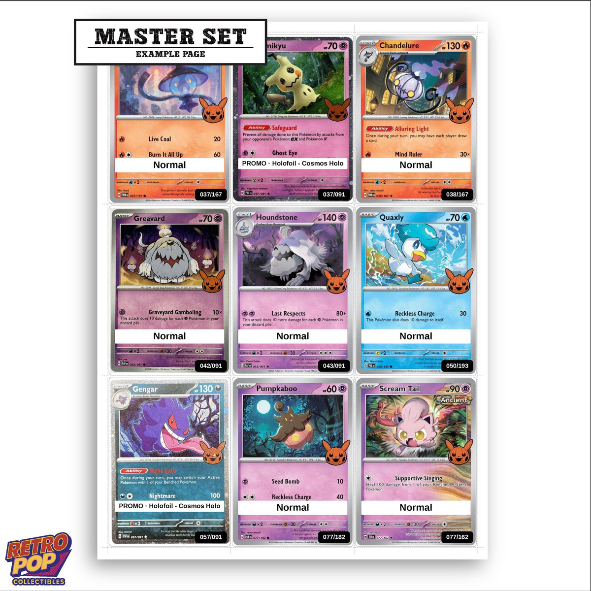 Printed Trick or Trade BOOster Bundle 2024 placeholders in binder - real photo 3