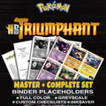 Triumphant Pokemon binder placeholders printable PDF - includes Gengar (Prime)