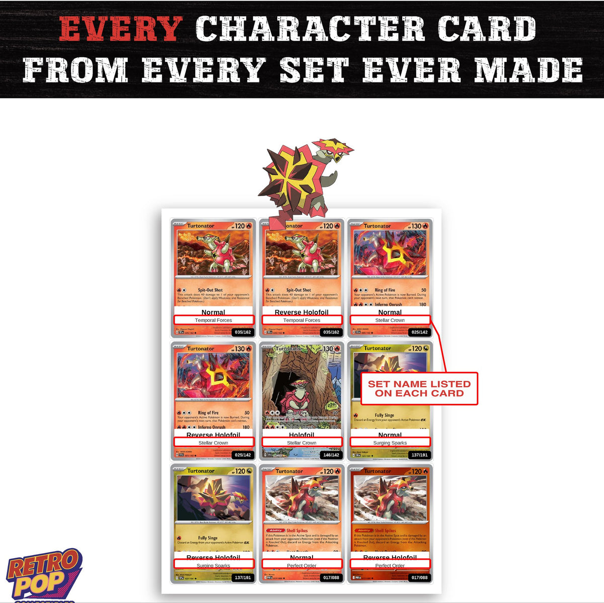 Turtonator card collection preview - every set Turtonator appears in