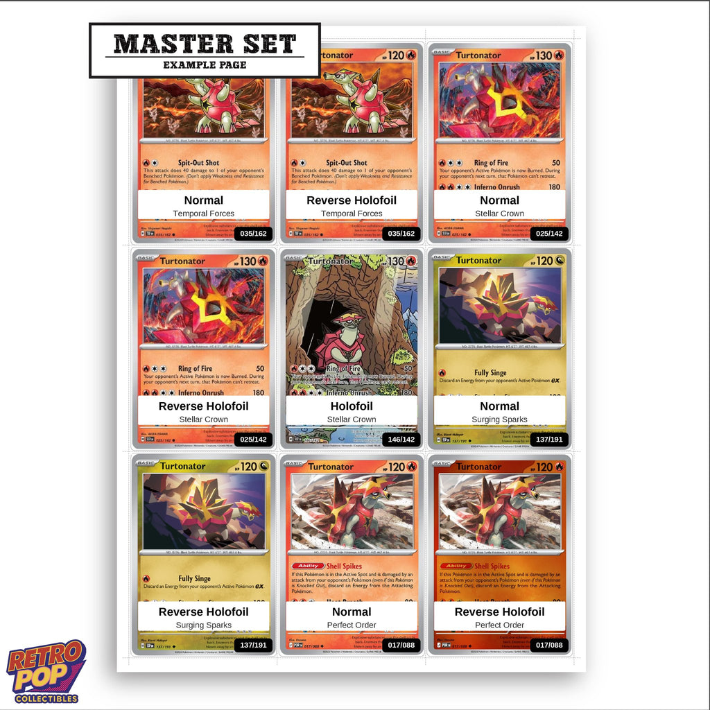Printed Turtonator Pokemon placeholders in binder - real photo 3