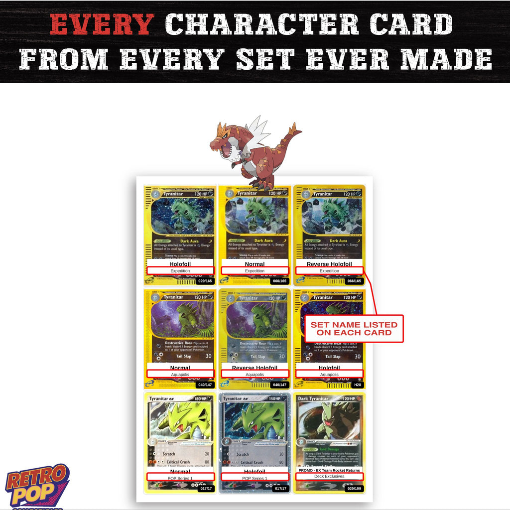 Tyrantrum card collection preview - every set Tyrantrum appears in