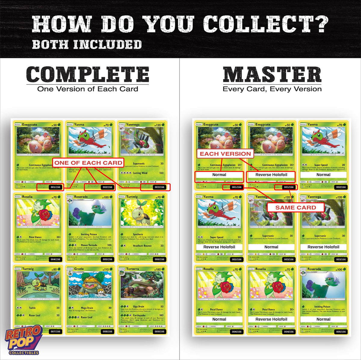 Complete Set vs Master Set versions of Ultra Prism binder placeholders