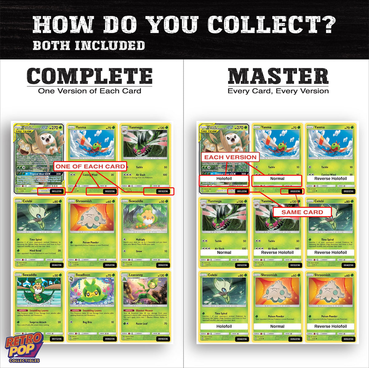 Complete Set vs Master Set versions of Unified Minds binder placeholders