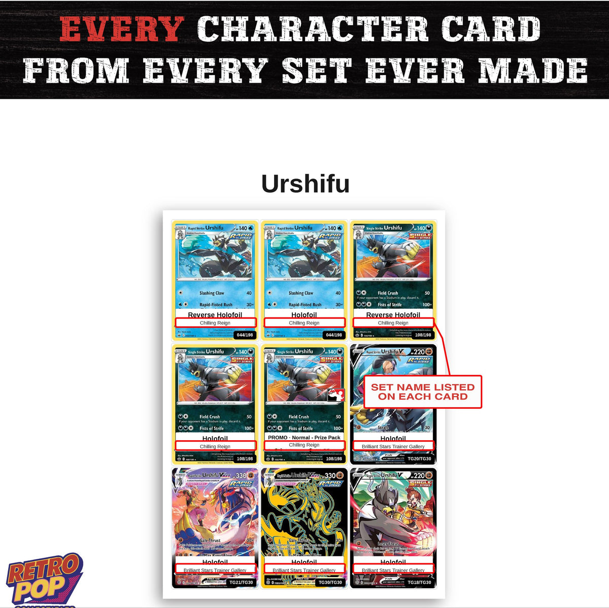 Urshifu card collection preview - every set Urshifu appears in
