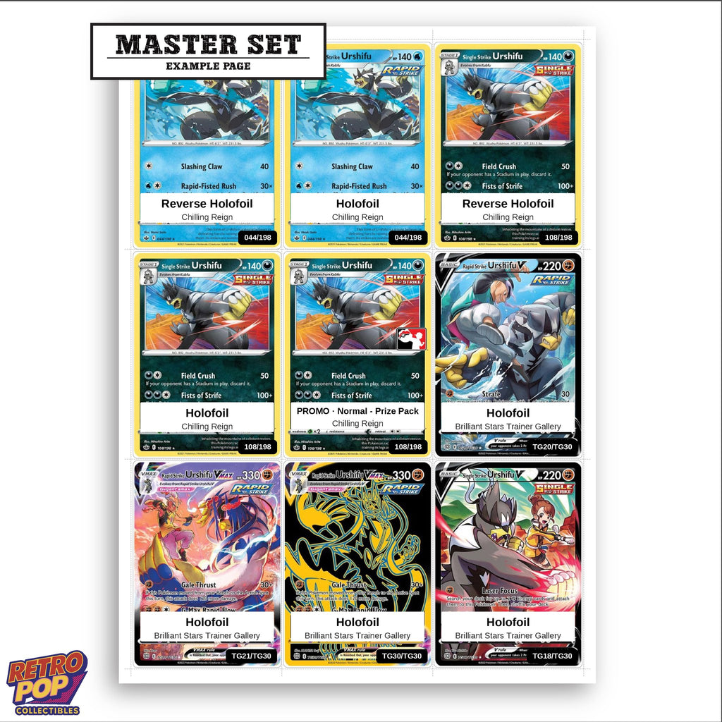 Printed Urshifu Pokemon placeholders in binder - real photo 3