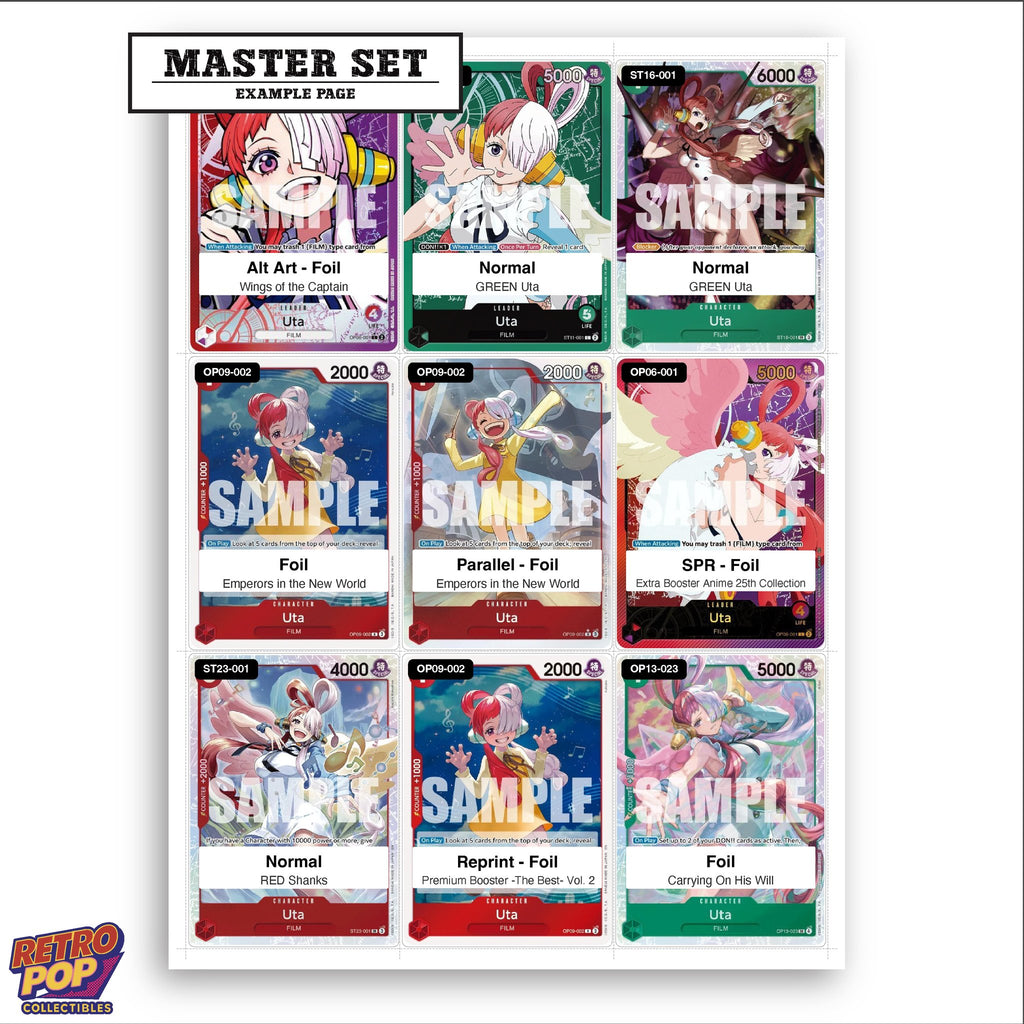 Printed Uta One Piece placeholders in binder - real photo 3