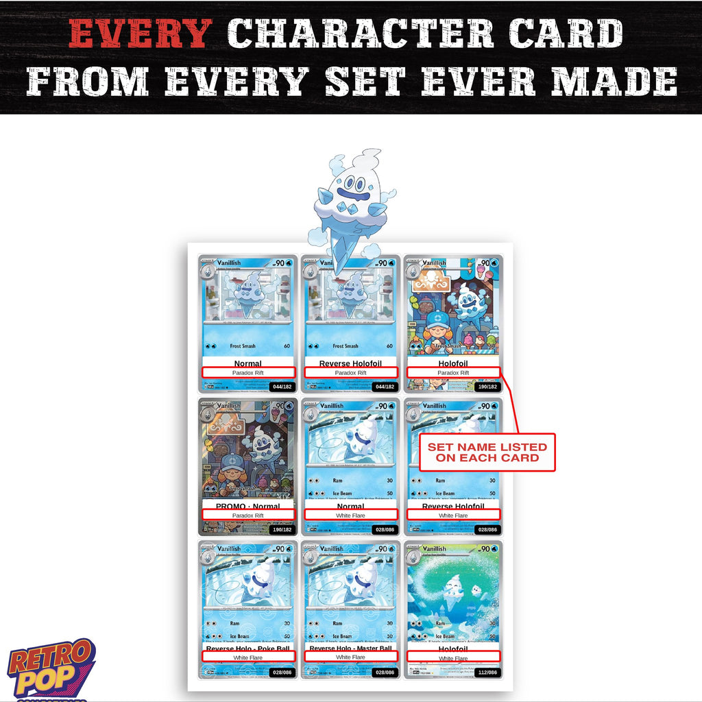 Vanillish card collection preview - every set Vanillish appears in