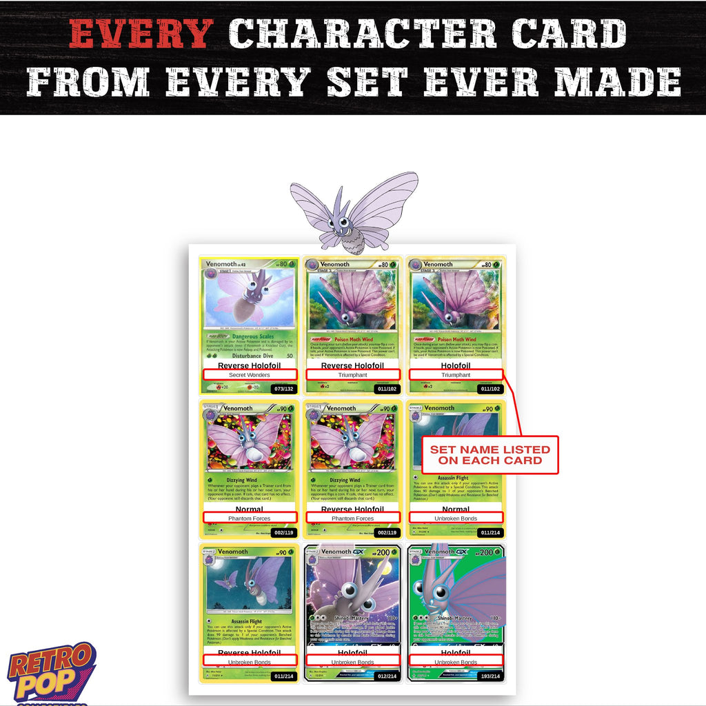 Venomoth card collection preview - every set Venomoth appears in