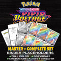 Vivid Voltage Pokemon binder placeholders printable PDF - includes Pikachu VMAX (Secret)