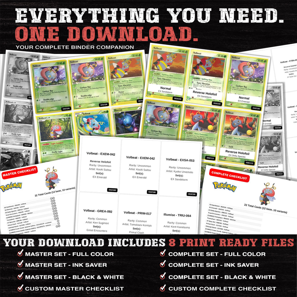 Everything included in the Volbeat master set download - 8 PDF files