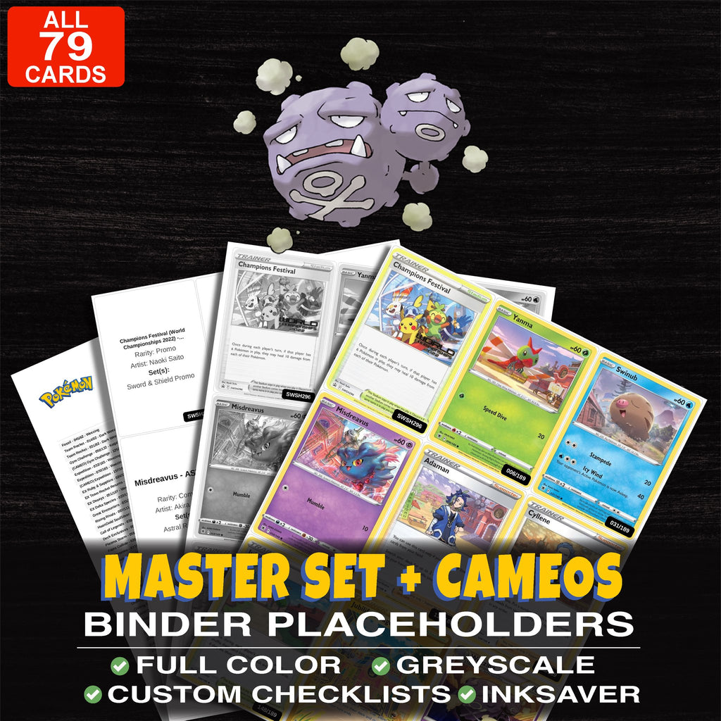 Every Weezing Pokemon card ever made - master set binder placeholders with Weezing (32)