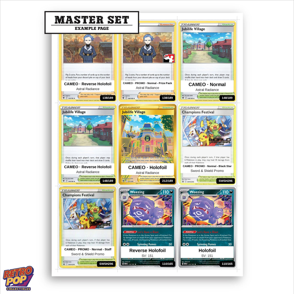Printed Weezing Pokemon placeholders in binder - real photo 1