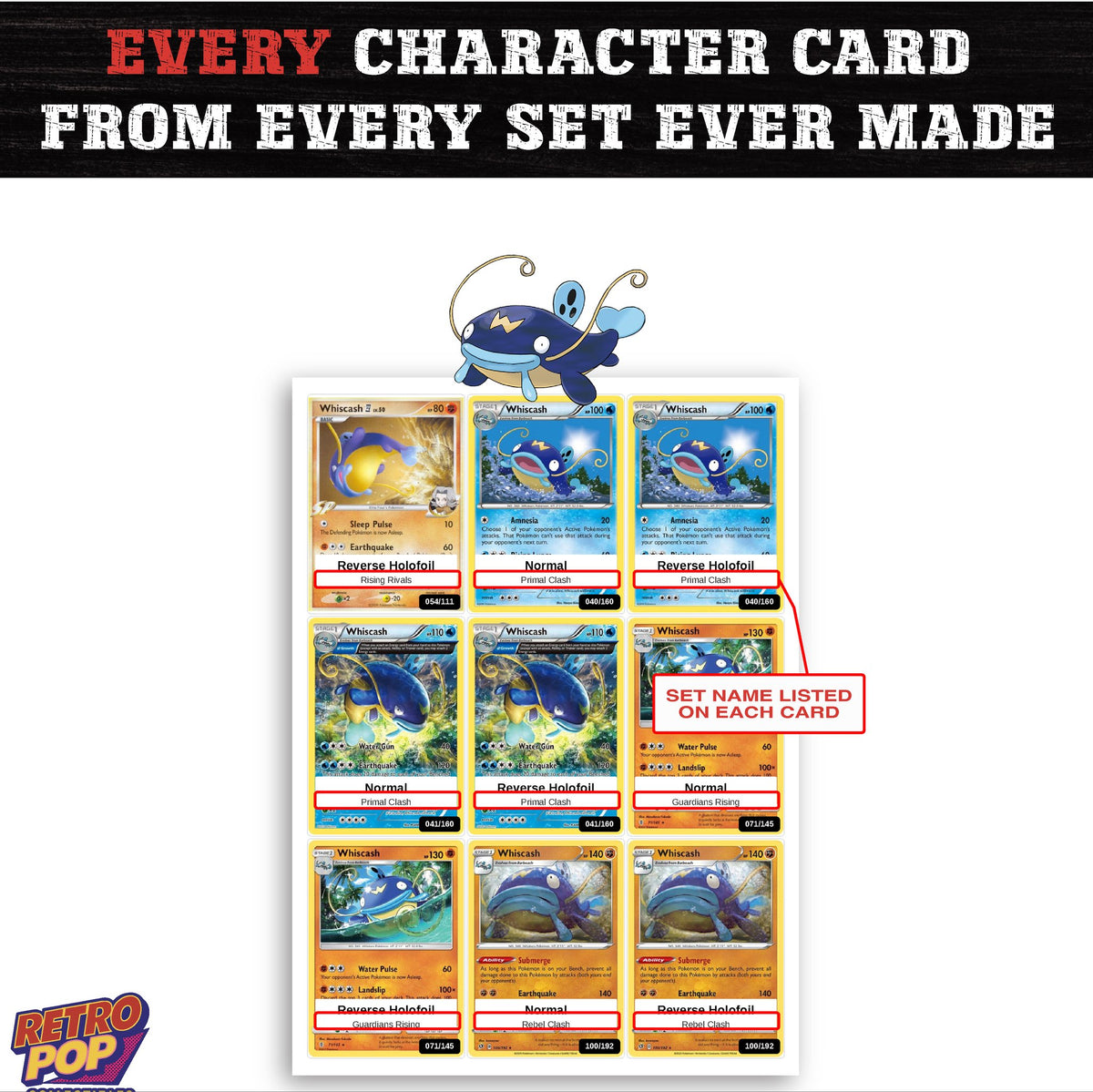 Whiscash card collection preview - every set Whiscash appears in
