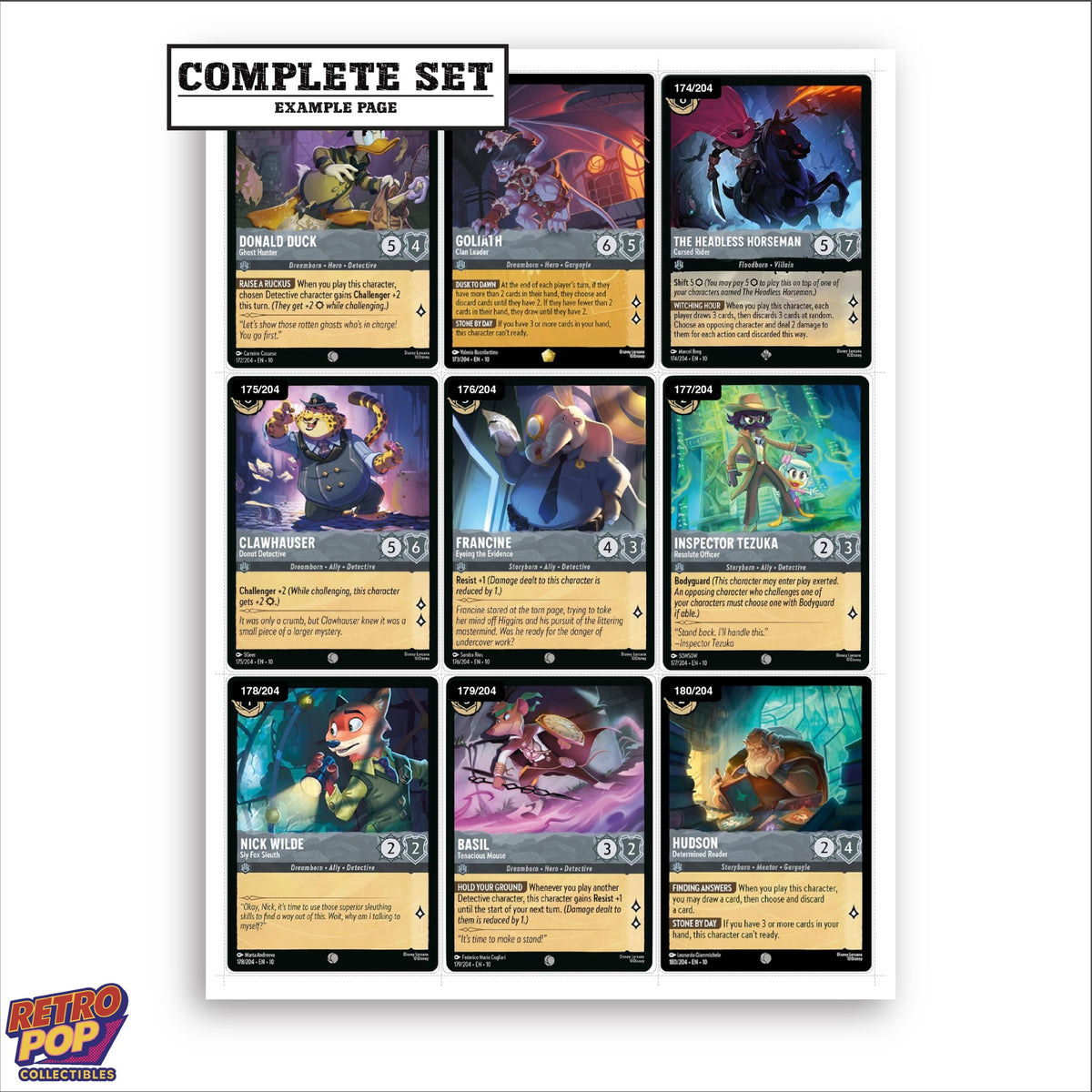 Printed Whispers in the Well Lorcana placeholders in binder - real photo 2