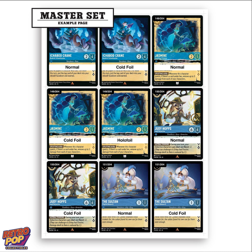 Printed Whispers in the Well Lorcana placeholders in binder - real photo 3
