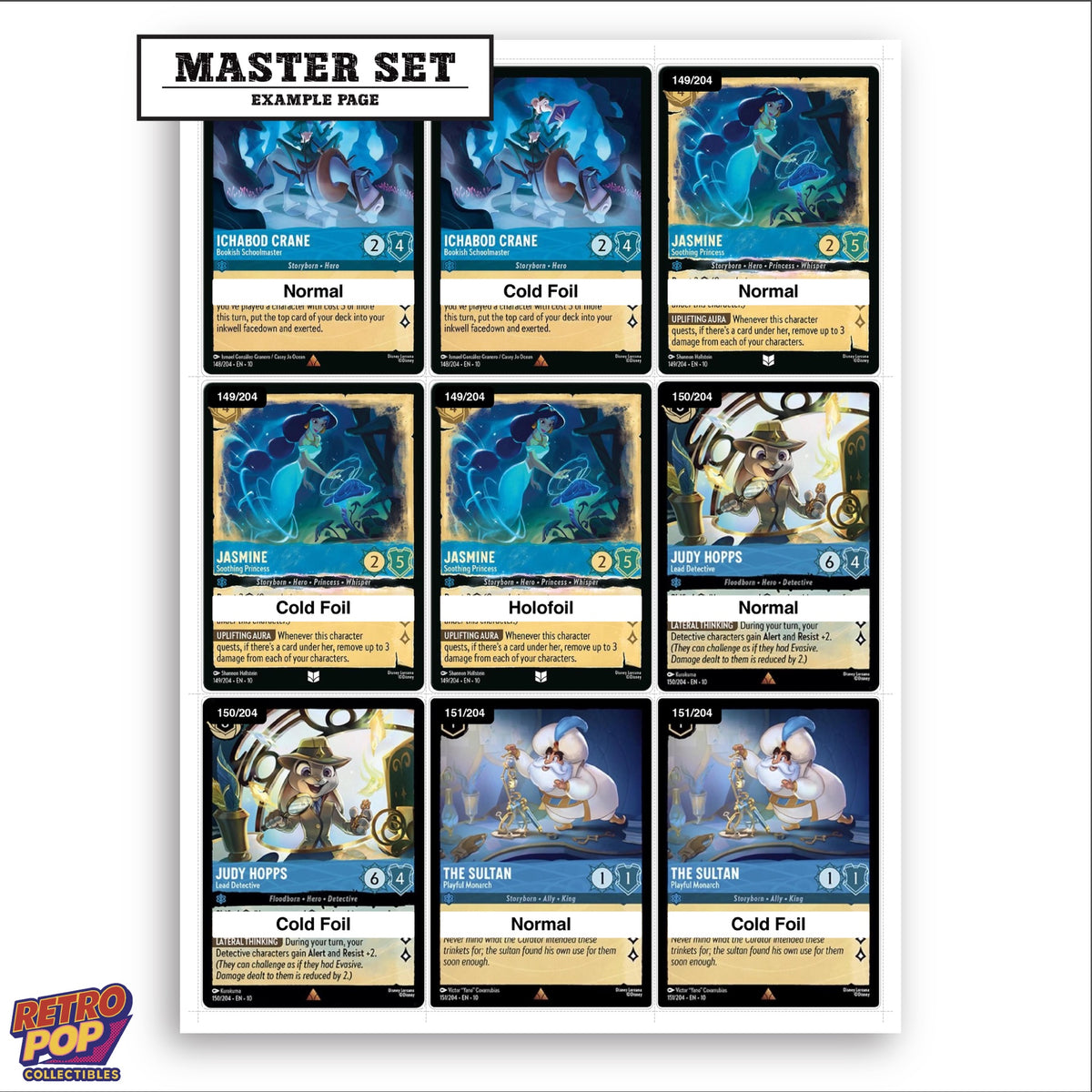 Printed Whispers in the Well Lorcana placeholders in binder - real photo 3