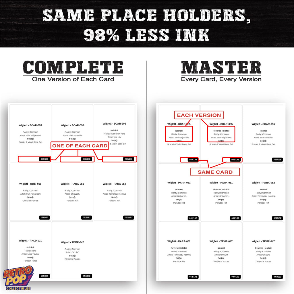 Ink saver greyscale Wiglett placeholder sheet - 98 percent less ink