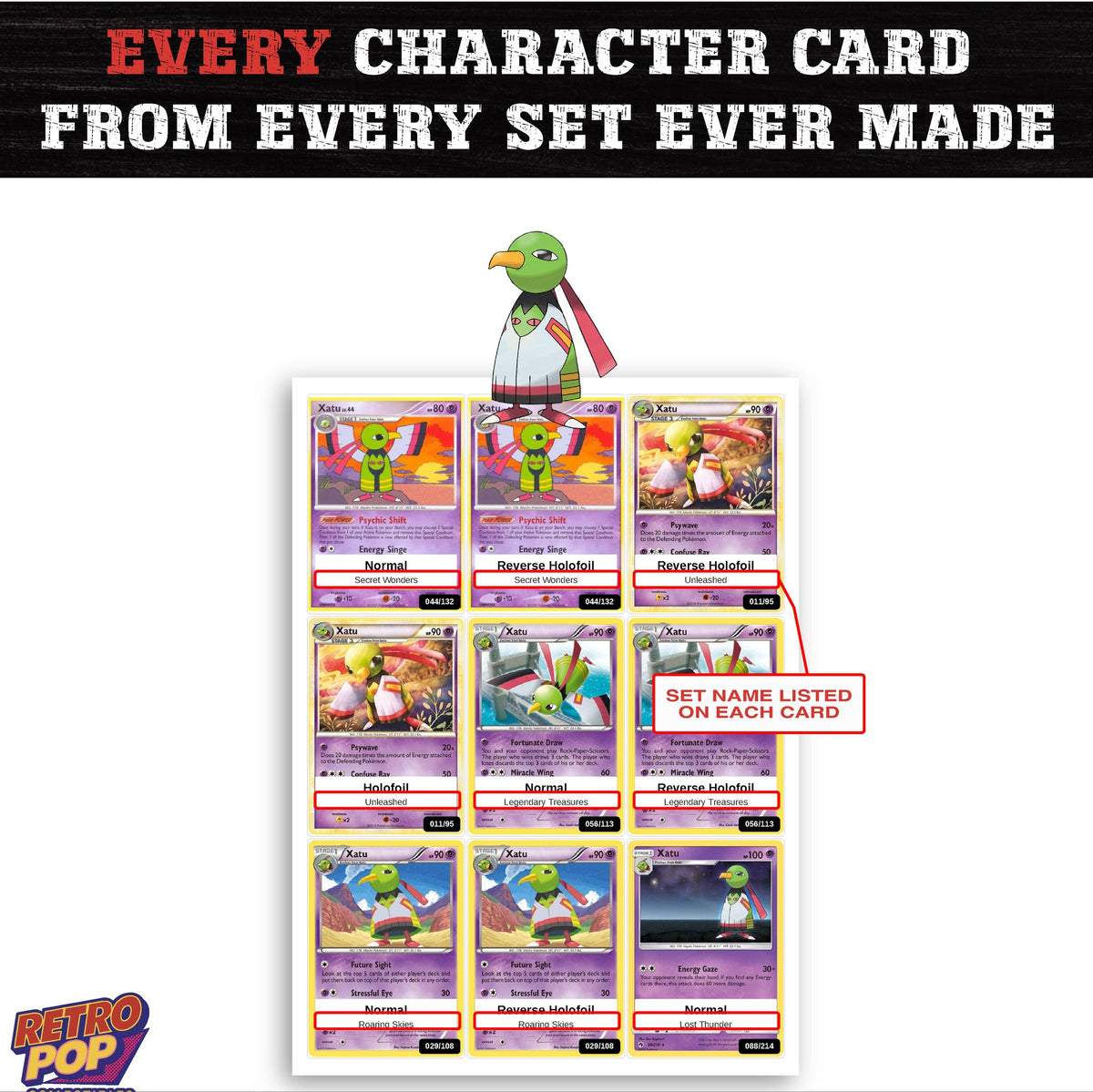 Xatu card collection preview - every set Xatu appears in
