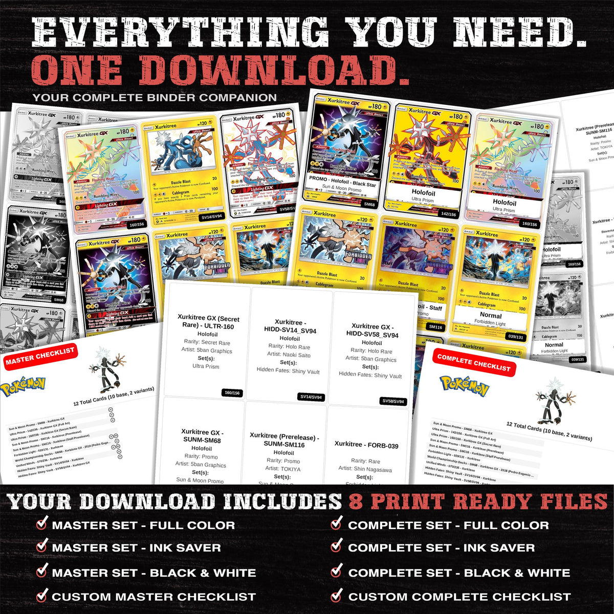 Everything included in the Xurkitree master set download - 8 PDF files