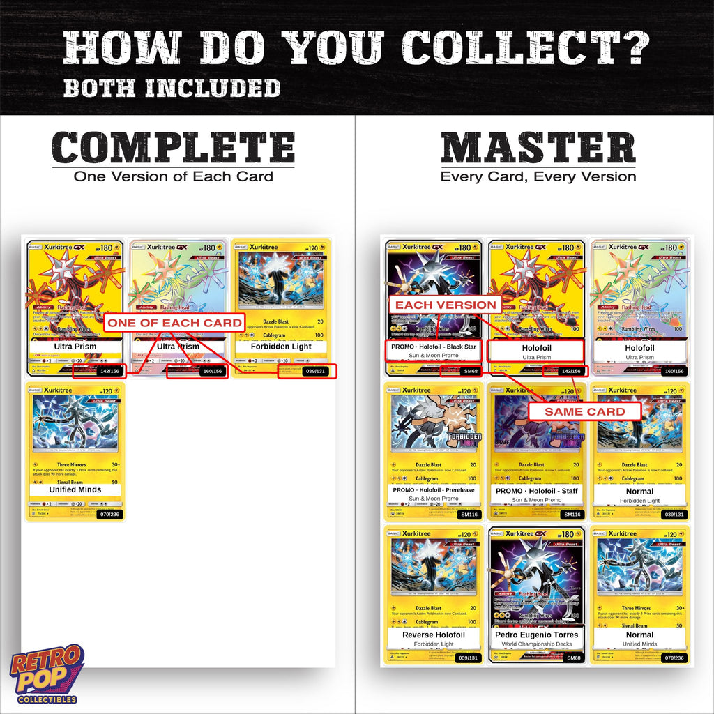 Complete Set vs Master Set versions of the Xurkitree binder placeholders