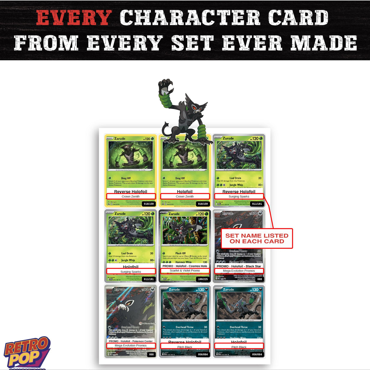 Zarude card collection preview - every set Zarude appears in