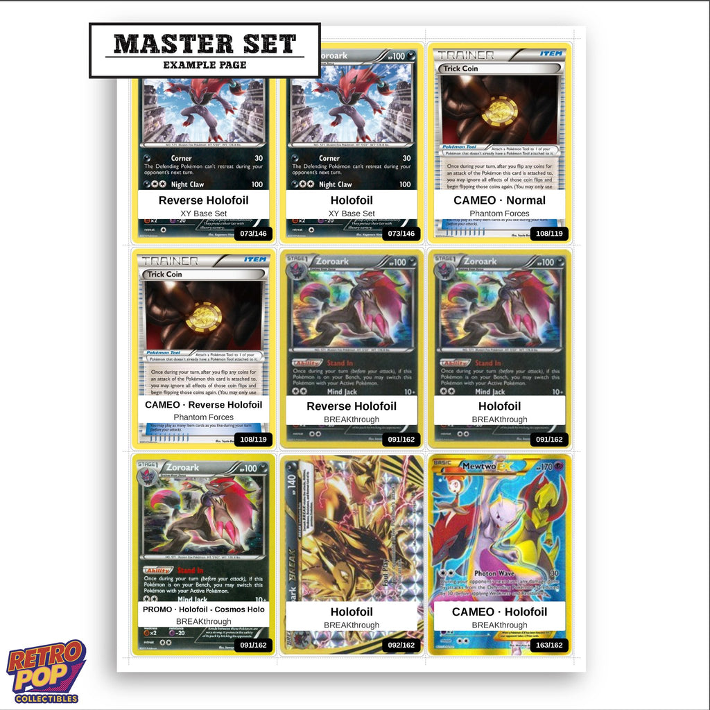 Printed Zoroark Pokemon placeholders in binder - real photo 3